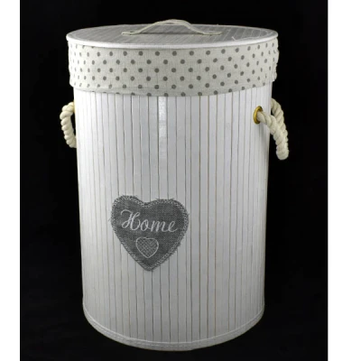 DM-KOSZ WIKLINOWY OKRĄGŁY WYŚCIELANY Z/P *M* H45 FI33 YD18430/M BIAŁY