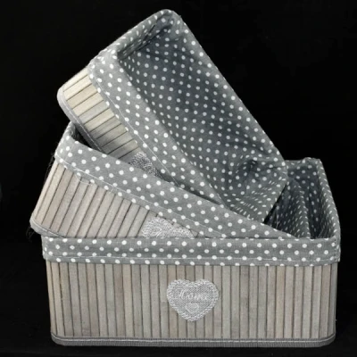 DM-KPL. 3-KOSZYKÓW Z BAMBUSA SZARE 134095