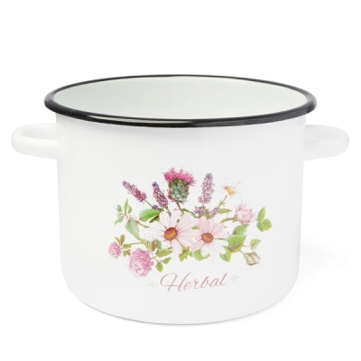 TAD-GARNEK EMAL. PROSTY 22CM 5,5L B/P *HERBAL*