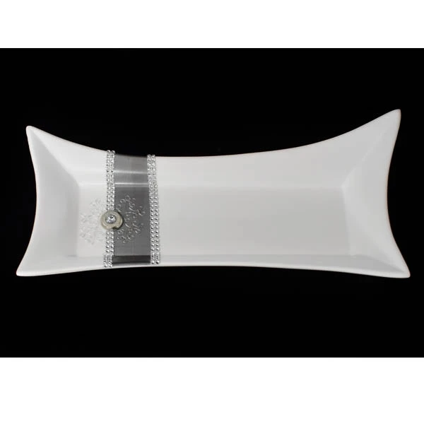 CER-TACKA ROGI DUŻA *DEKOR PASEK-BIAŁY* C-269P