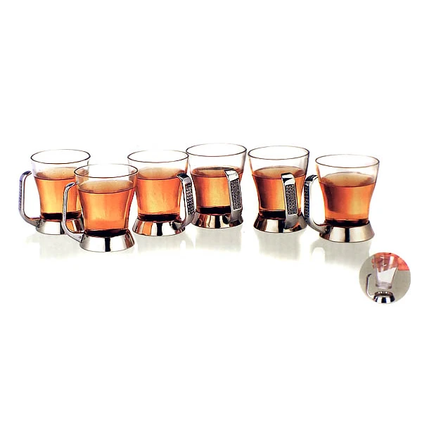 SALIX-KPL 6 SZKLANEK Z UCHWYTEM METALOWYM