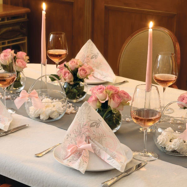 PAW-BIEŻNIK AIRLAID 40*120CM SREBRO 20szt