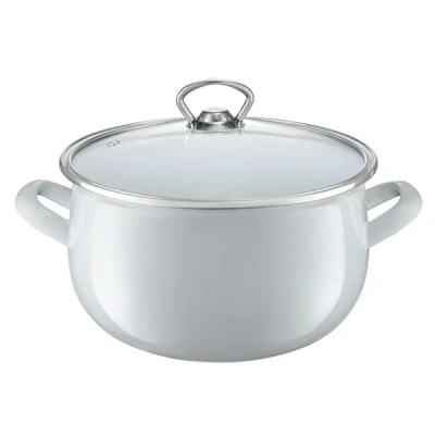 DAJ-GARNEK EMALIOWANY Z/P BARYŁKA GARDEN 22CM 35154 SZARY