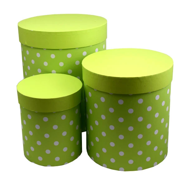 TOM-KPL. 3 PUDEŁEK OKRĄGŁYCH ZIELONYCH CBF02_05