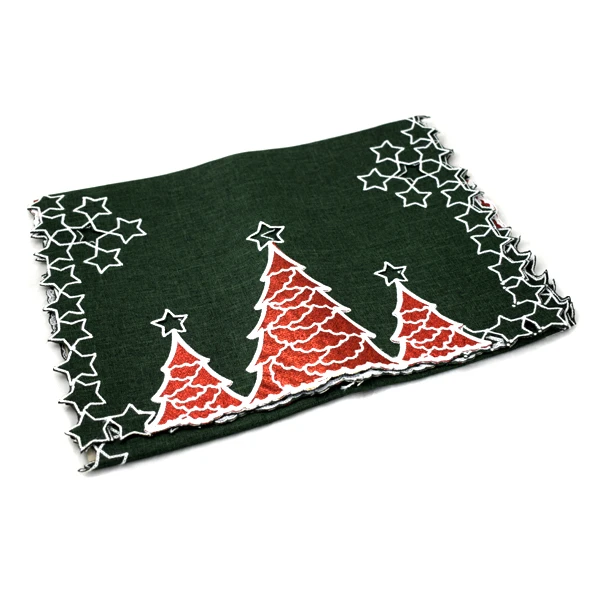 MESA-OBRUS ŚWIĄTECZNY C. ZIELEŃ/CHOINKI 85X85 419