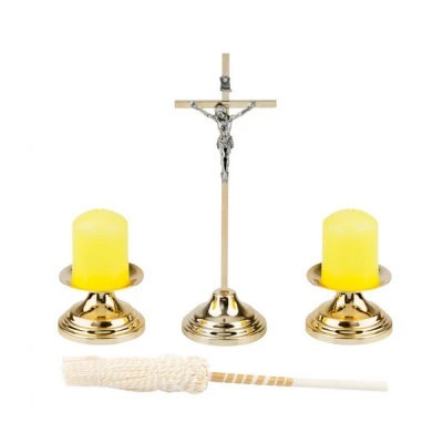 GP-KOMPLET KOLĘDOWY ZŁOTY+ŚWIECE+KROPIDŁO 05