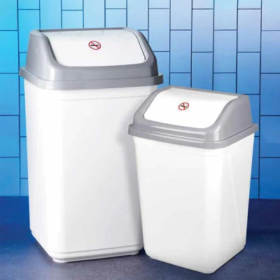 KOSZ NA ŚMIECI 50L UCHYLNY 0097 BIAŁY