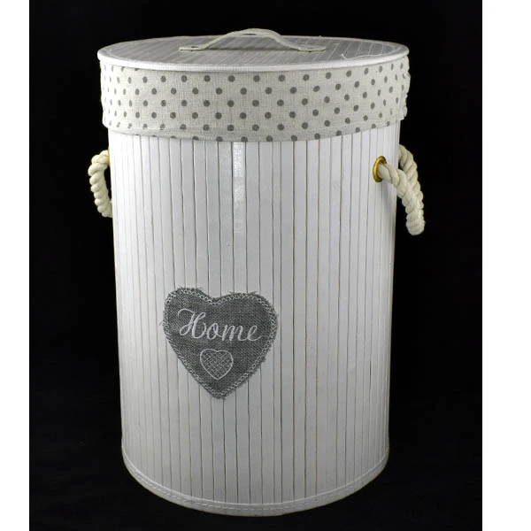 DM-KOSZ WIKLINOWY OKRĄGŁY WYŚCIELANY Z/P *L* H54 FI38 YD18430/L BIAŁY