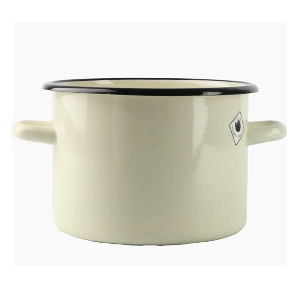 RYB-GARNEK EMALIOWANY GŁADKI 20CM 4,5L BEŻ/ECRU 1615