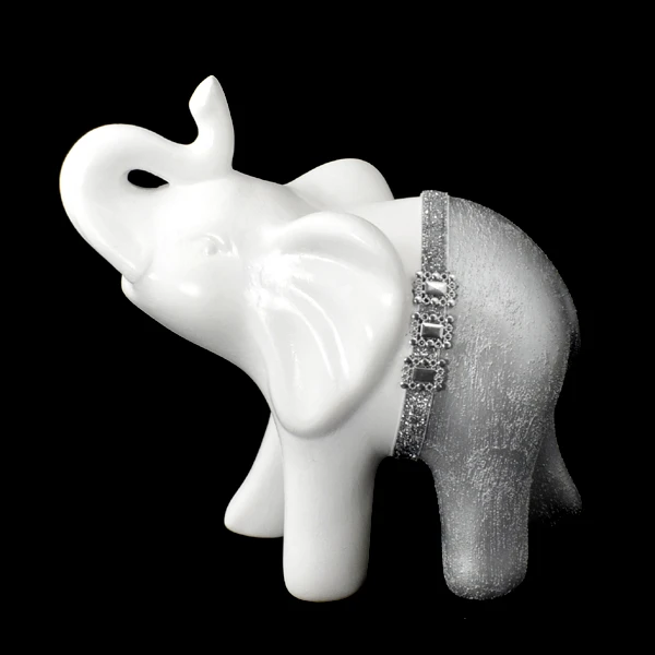 CER-SŁOŃ Z TRĄBKĄ DUŻY  *DEKOR AKSAMIT* C-939AK