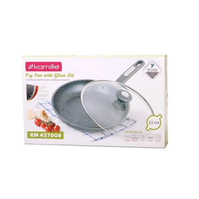 PATELNIA 22CM GRANITOWA Z POKRYWĄ 4270GR