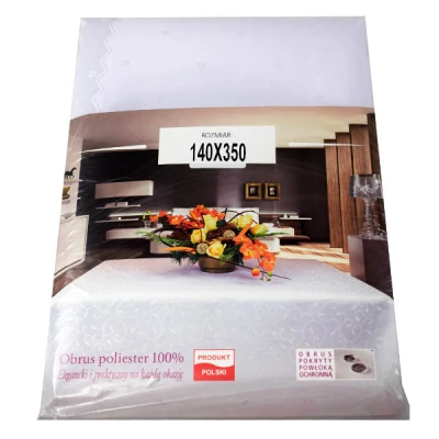 MESA-OBRUS PLAMOODPORNY 140X350 BIAŁY 022/2