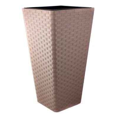 DONICA *RATTANA SLIM* KWADRAT 30 SZARO-BEŻOWY + WKŁAD