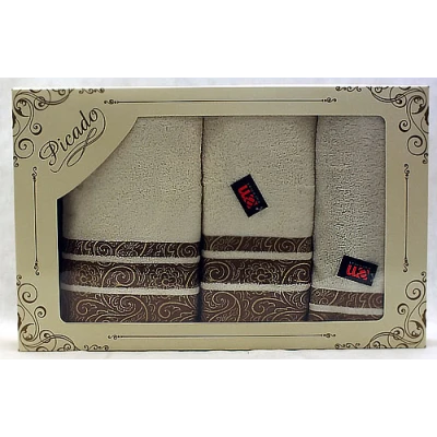 EUROMAT-KPL. 3 RĘCZNIKÓW HAFT ORNAMENT