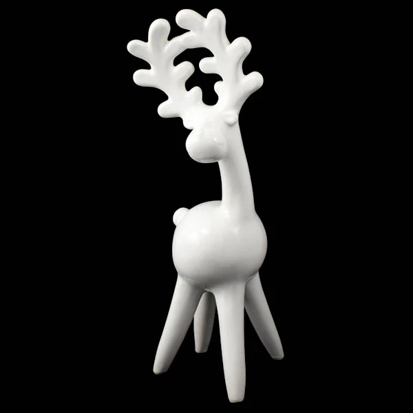 CER-ŁOŚ STOJĄCY ŚREDNI *SZKLIWO BIAŁE* C-929SZB