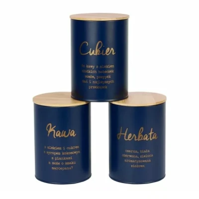 TAD-KPL.3 POJEMNIKÓW *KAWA,HERBATA,CUKIER* GRANAT