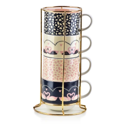 MON-KPL. 4 FILIŻANEK 250ML SWAN 7256