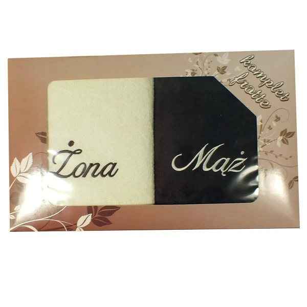 EUR-KPL. 2 RECZNIKÓW FROTTE HAFT *MĄŻ/ŻONA*