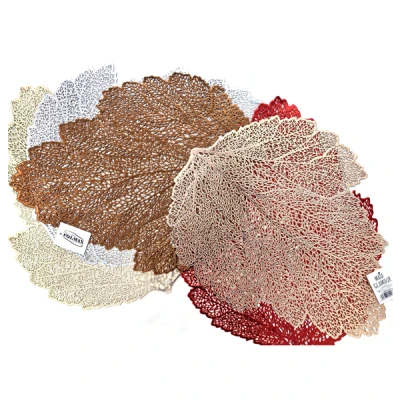 FOL-MATA STOŁOWA DEKORACYJNA  GLAMOUR LIŚĆ 19015 /A'12/