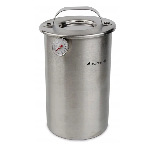 SZYNKOWAR STALOWY 1,5L+ TERMOMETR 6506