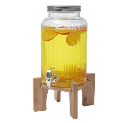 CH-SŁÓJ Z KRANEM DREWNIANA PODSTAWKA  5,5L 7972