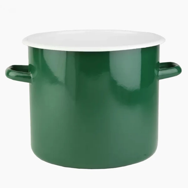 RYB-GARNEK EMALIOWANY GŁADKI WYSOKI 22CM 7L SZMARAGDOWY 1620