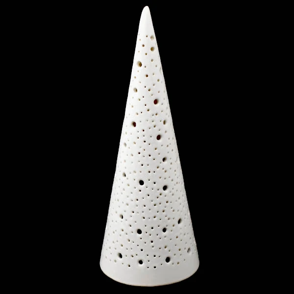 CER-CHOINKA STOŻEK DUŻA Z DZIURKAMI *SZKLIWO BIAŁE* C-898SZB