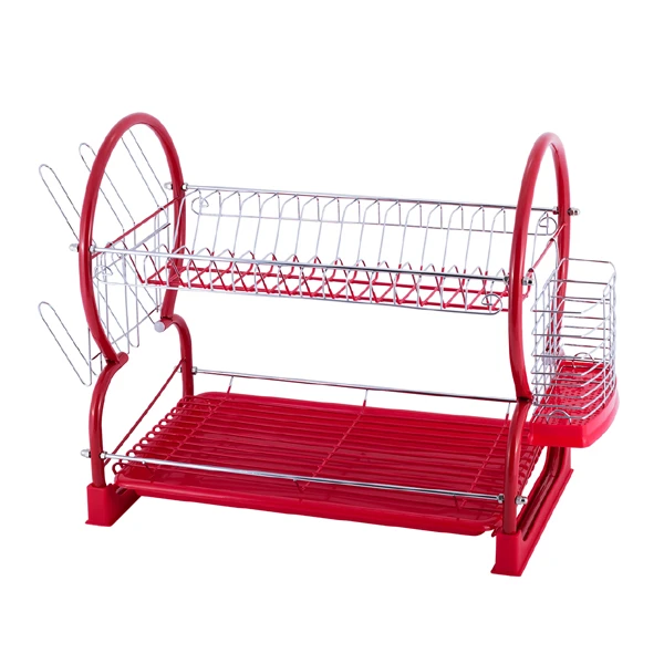 SUSZARKA DO NACZYŃ 55X24,5X37CM CZERWONA 0765A