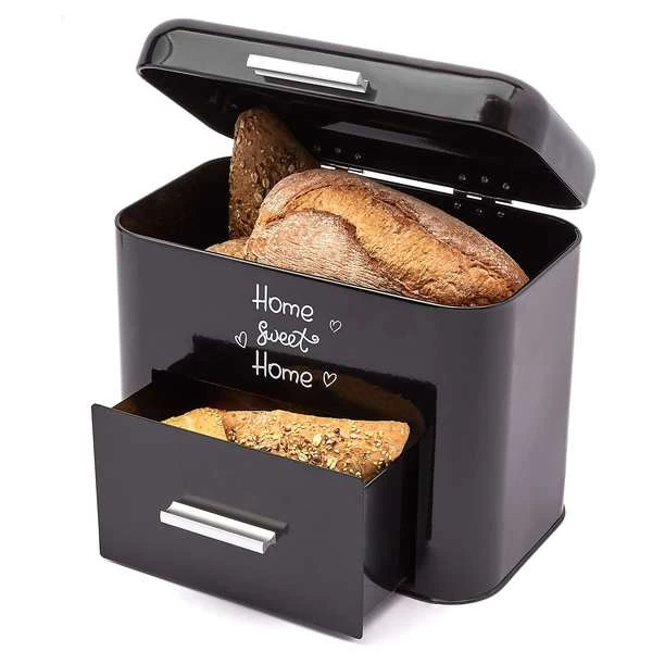 TAD-POJEMNIK Z SZUFLADĄ *SWEET HOME* CZARNY 30,5X18,5X25CM