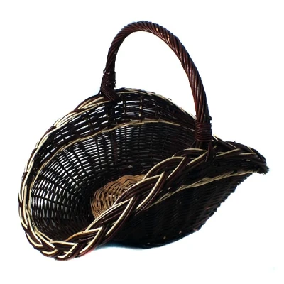 WK-KOSZ KOMINKOWY *CZARNO-BIAŁY* MAŁY OWAL