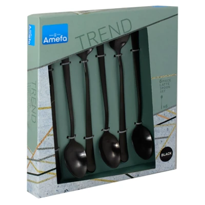 AUSTIN-KPL. 6 ŁYŻECZEK DO KAWY LATTE CZARNYCH W PUD. 1410