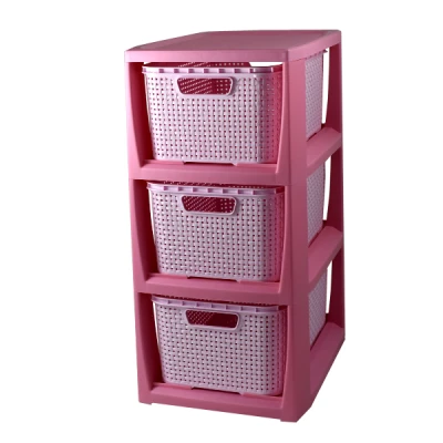 BRANQ-STOJAK Z 3 KOSZYKAMI *RÓŻ* /1725/