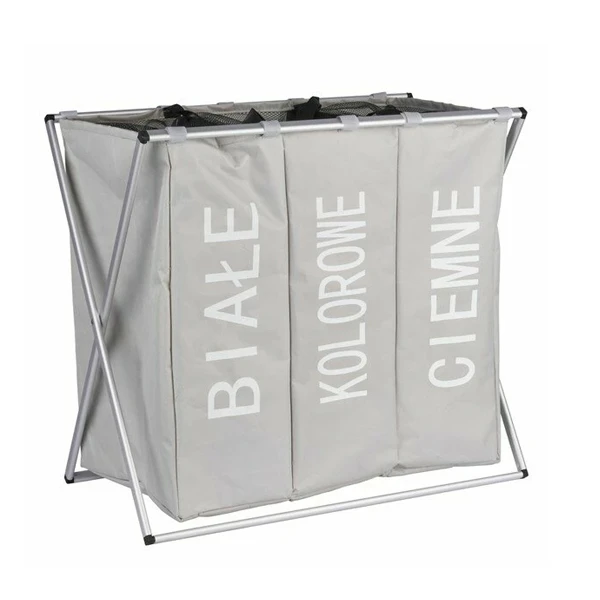 TAD-KOSZ NA BIELIZNĘ 3 KOMORY *VARJOSO* 64X38X57CM