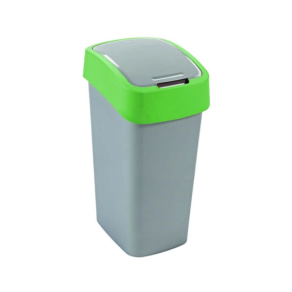KOSZ NA ŚMIECI *FLIP BIN* 45L ZIELONA POKRYWA 195022