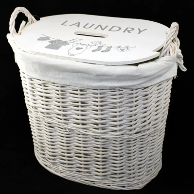 MON-KOSZ WIKLINOWY NA PRANIE 49X33X46 BIAŁY 0378