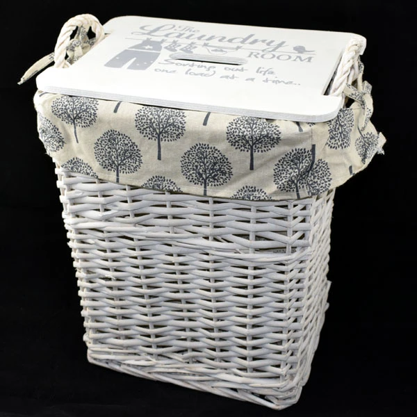 MON-KOSZ WIKLINOWY NA PRANIE PROST. 38X31X42 BIAŁY 5596