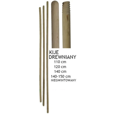 KIJ DREWNO GWINTOWANY 1,20M /1,40M