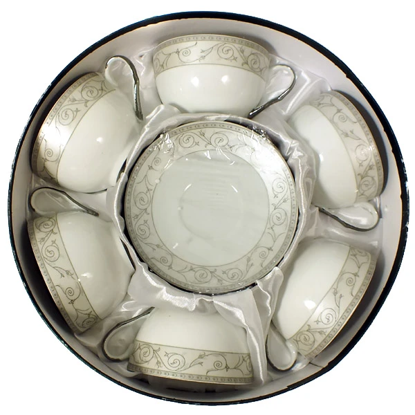 SAL-KPL. FILIŻANEK+SPODKI 6+6 *MAGDALENA GA050* 300ML