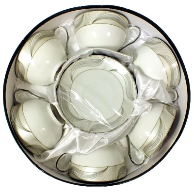 SAL-KPL. FILIŻANEK+SPODKI 6+6 *MAGDALENA GA1378S* 300ML