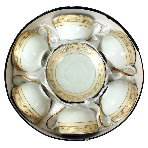 SAL-KPL. FILIŻANEK+SPODKI 6+6 *MAGDALENA GA313* 300ML