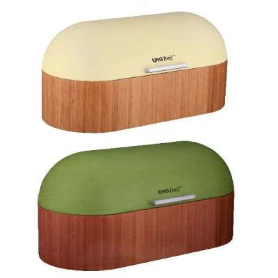 KH-3356 CHLEBAK BAMBUSOWY Z METALOWĄ POKRYWĄ