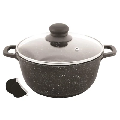 KH-3967 GARNEK ŻARO Z POWŁOKĄ MARMUROWĄ 28CM/5,5L ZP