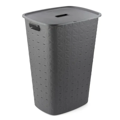 KOSZ NA BIELIZNĘ *SOFTEX* SZARY 56L 258698