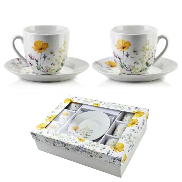 MONDEX-KPL. 6+6 FILIŻANEK ZE SPODKAMI 5595