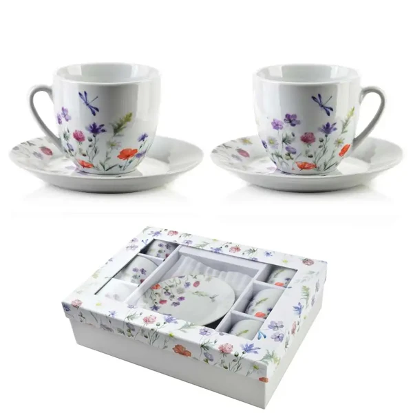 MONDEX-KPL. 6+6 FILIŻANEK ZE SPODKAMI 5618