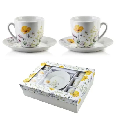 MONDEX-KPL. 6+6 FILIŻANEK ZE SPODKAMI 5595