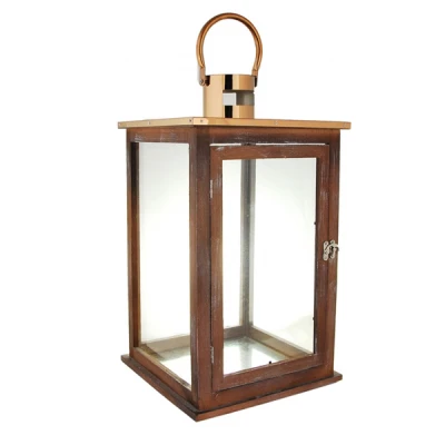 MON-LATARNIA DUŻA DREWNO+MIEDŹ 4334