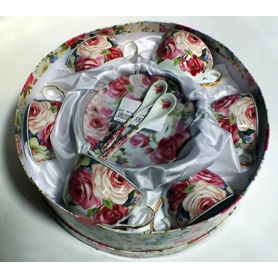 4WD-KPL. KAWA 6+6+ŁYŻECZKI *RÓŻA RÓŻOWA* RRO018