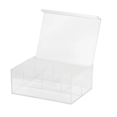 APS-POJEMNIK NA TOREBKI Z HERBATĄ TRANSPARENT 22X17X(H)9CM ZP 11563