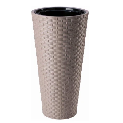 DONICA *RATTANA SLIM* OKRĄGŁA 40 SZARO-BEŻOWY + WKŁAD